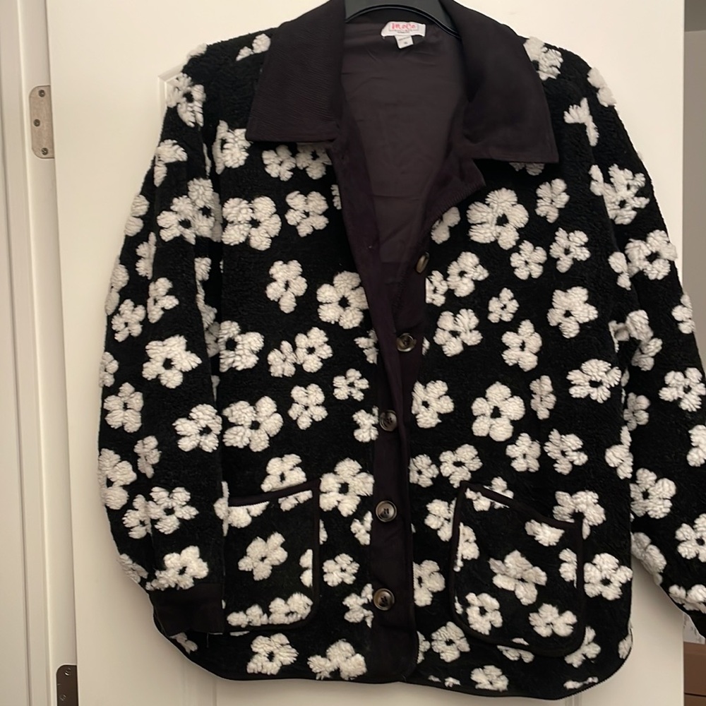 NEW MOCO Boutique Frost Florals Fleece Jacket - Picture 7 of 9